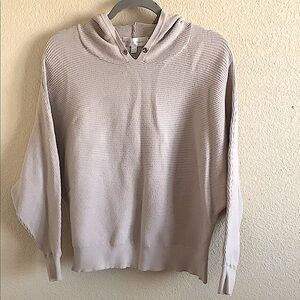 Chelsea & Theodore Cream Ribbed Hoodie